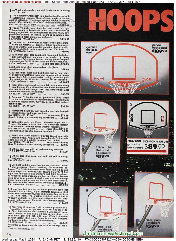 1989 Sears Home Annual Catalog, Page 963