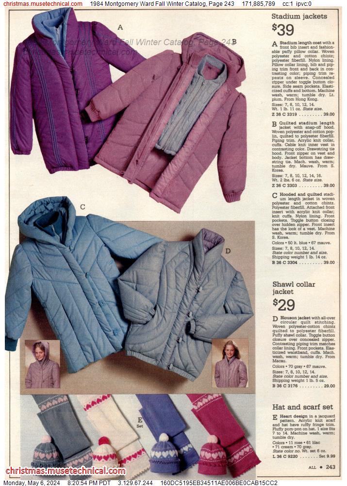 1984 Montgomery Ward Fall Winter Catalog, Page 243