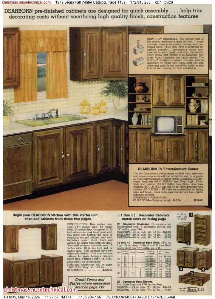 1979 Sears Fall Winter Catalog, Page 1159