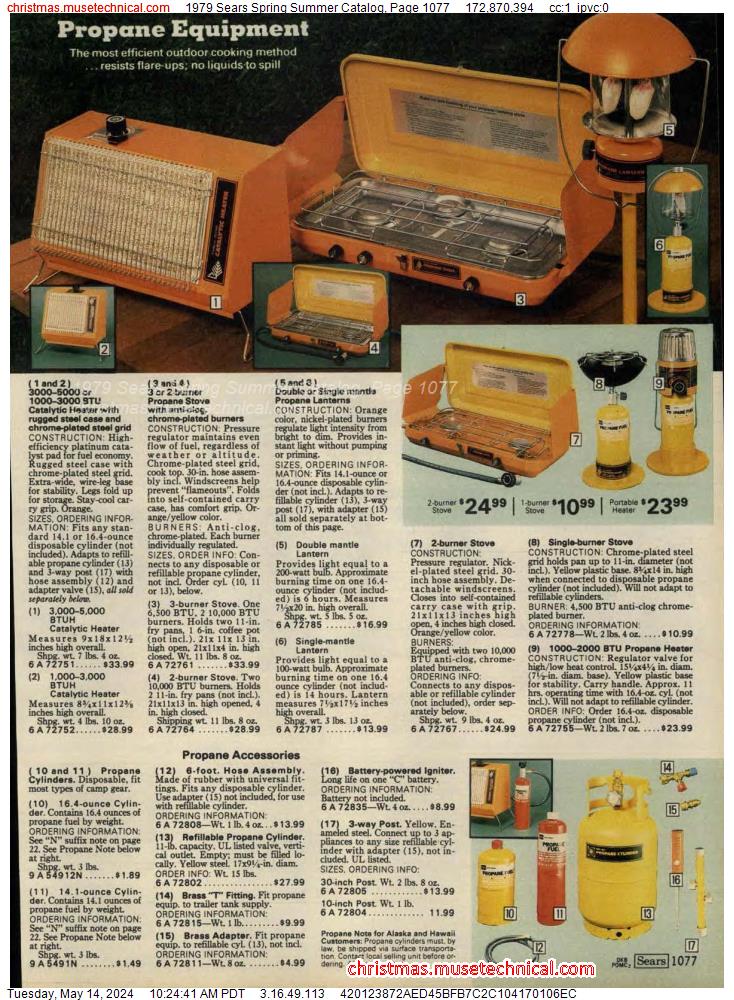1979 Sears Spring Summer Catalog, Page 1077