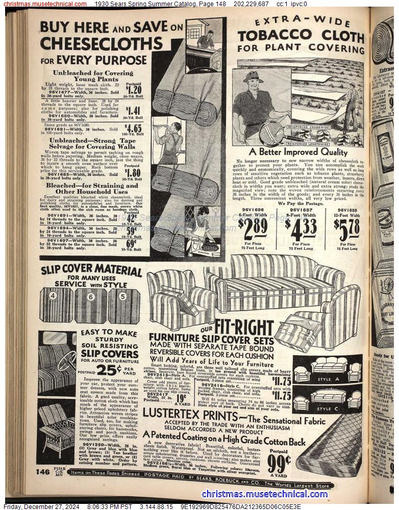 1930 Sears Spring Summer Catalog, Page 148