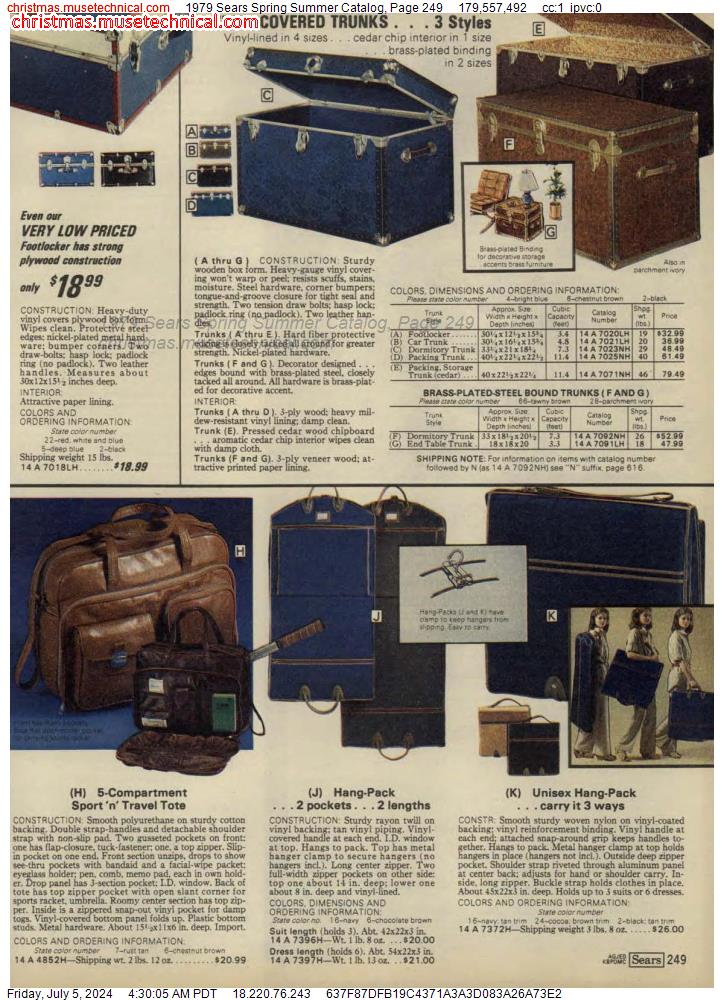1979 Sears Spring Summer Catalog, Page 249