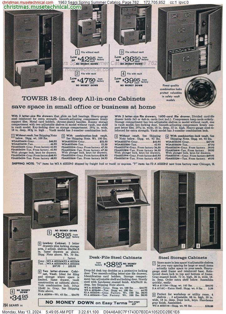 1963 Sears Spring Summer Catalog, Page 762