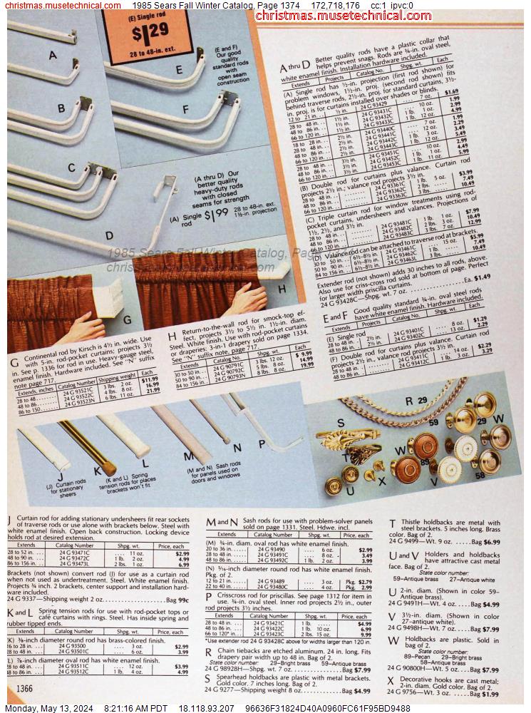 1985 Sears Fall Winter Catalog, Page 1374