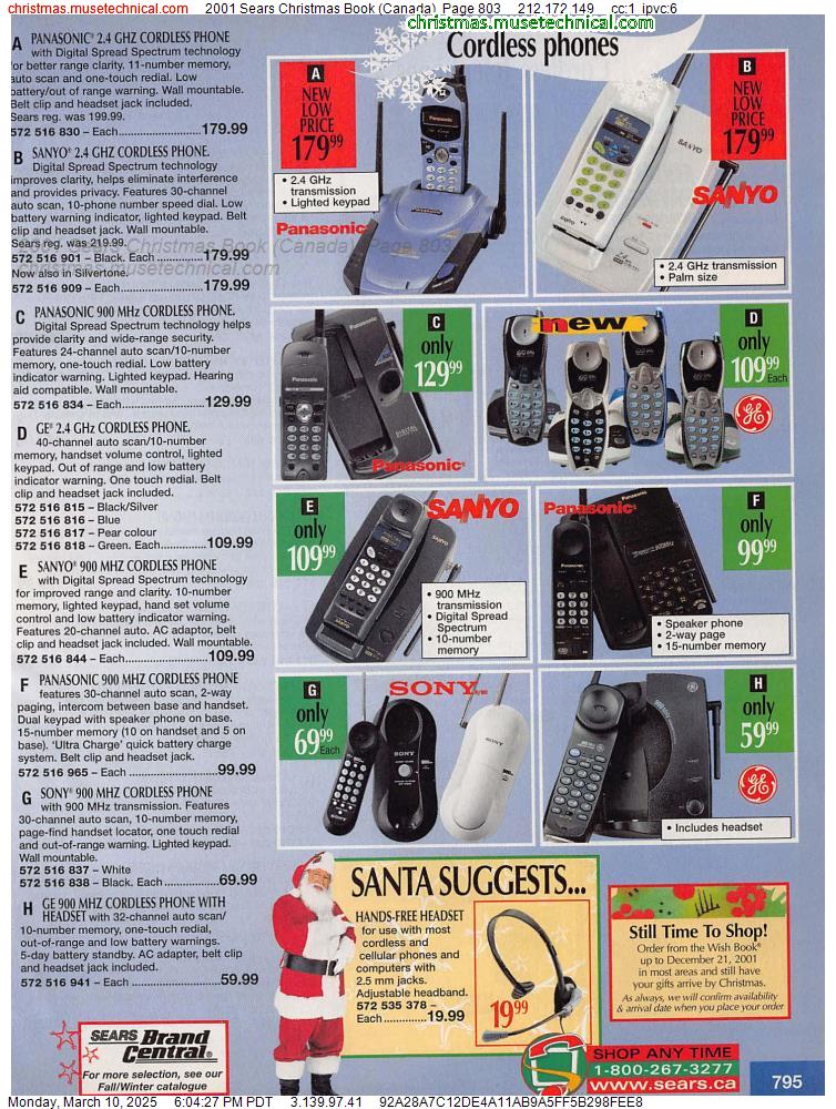 2001 Sears Christmas Book (Canada), Page 803