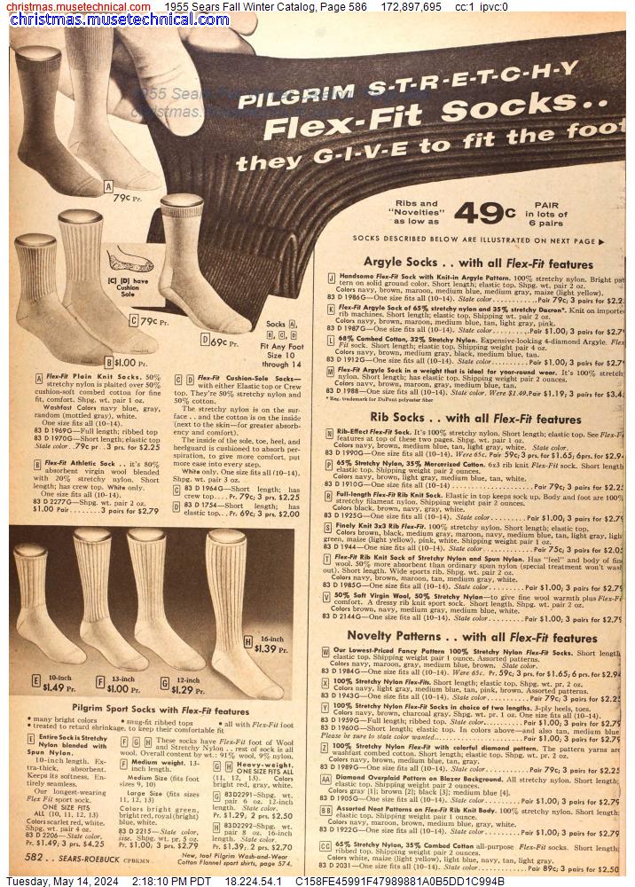 1955 Sears Fall Winter Catalog, Page 586