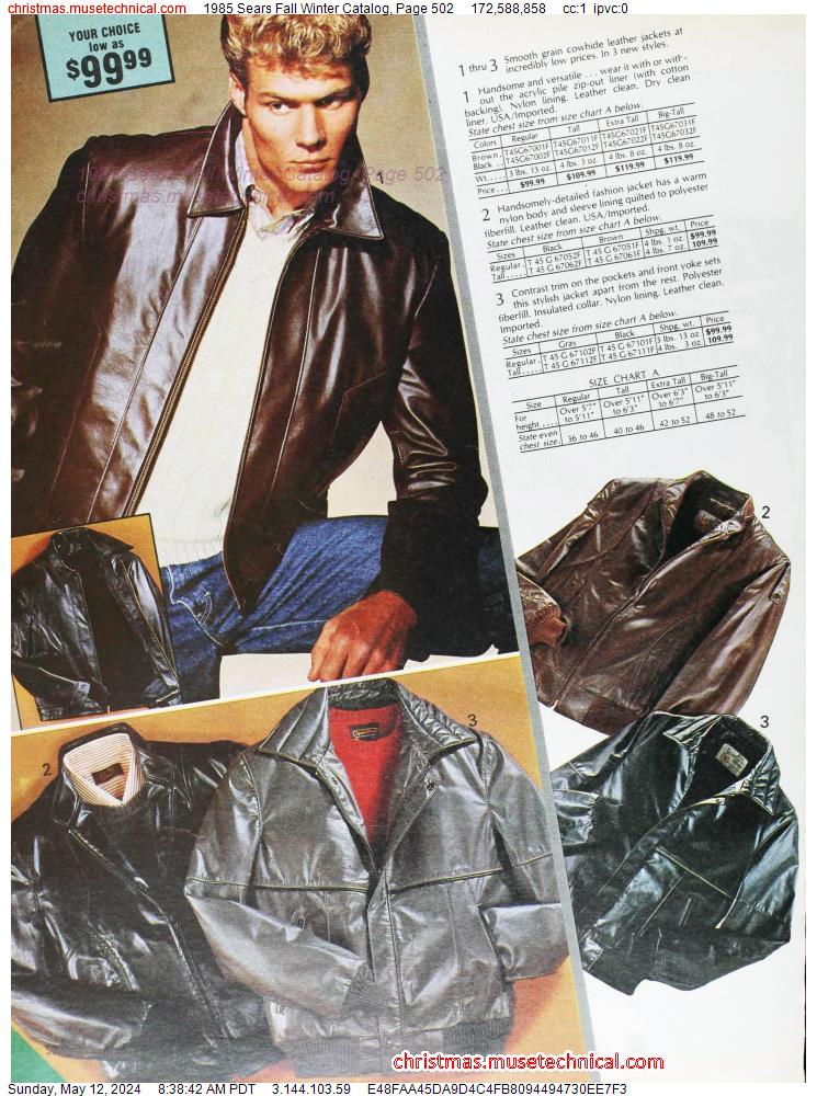 1985 Sears Fall Winter Catalog, Page 502