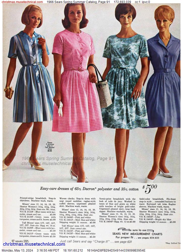 1966 Sears Spring Summer Catalog, Page 91