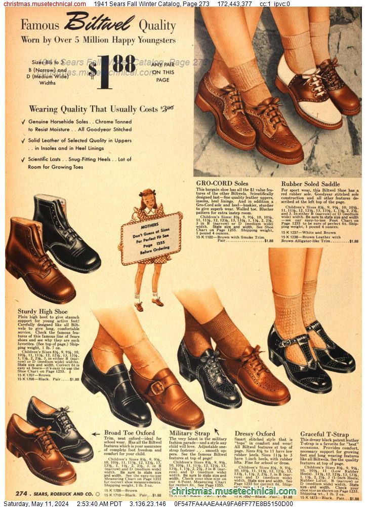 1941 Sears Fall Winter Catalog, Page 273