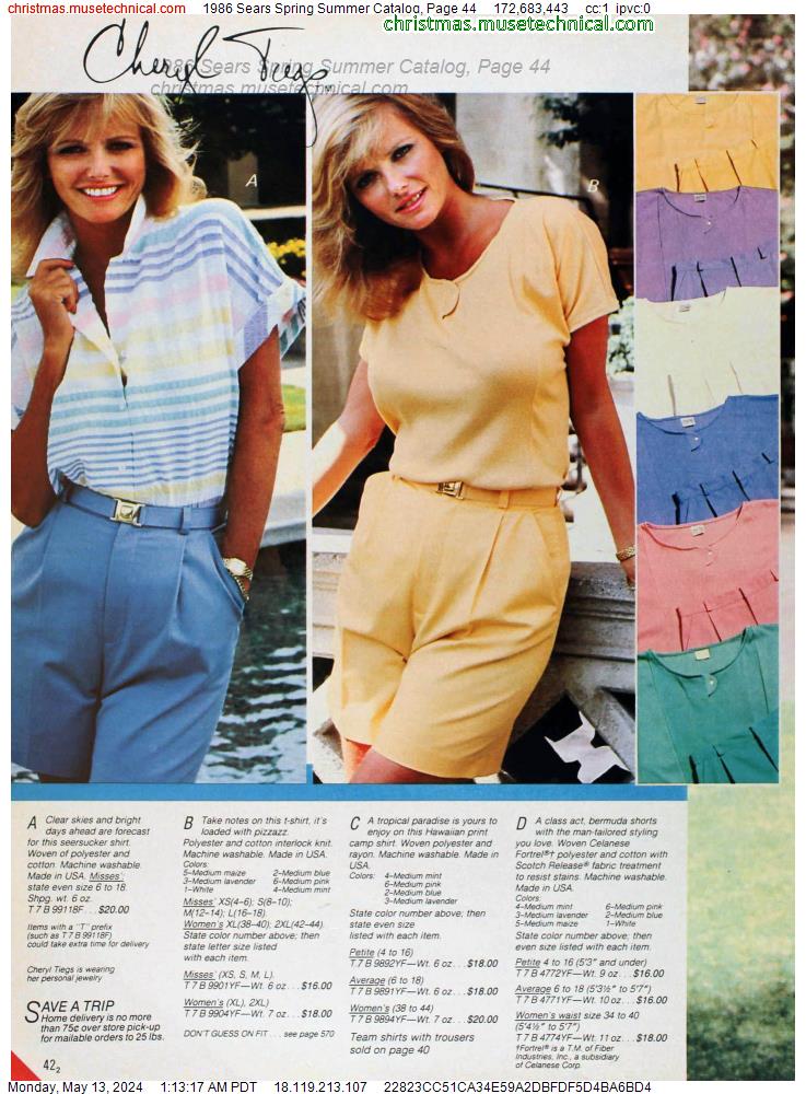 1986 Sears Spring Summer Catalog, Page 44