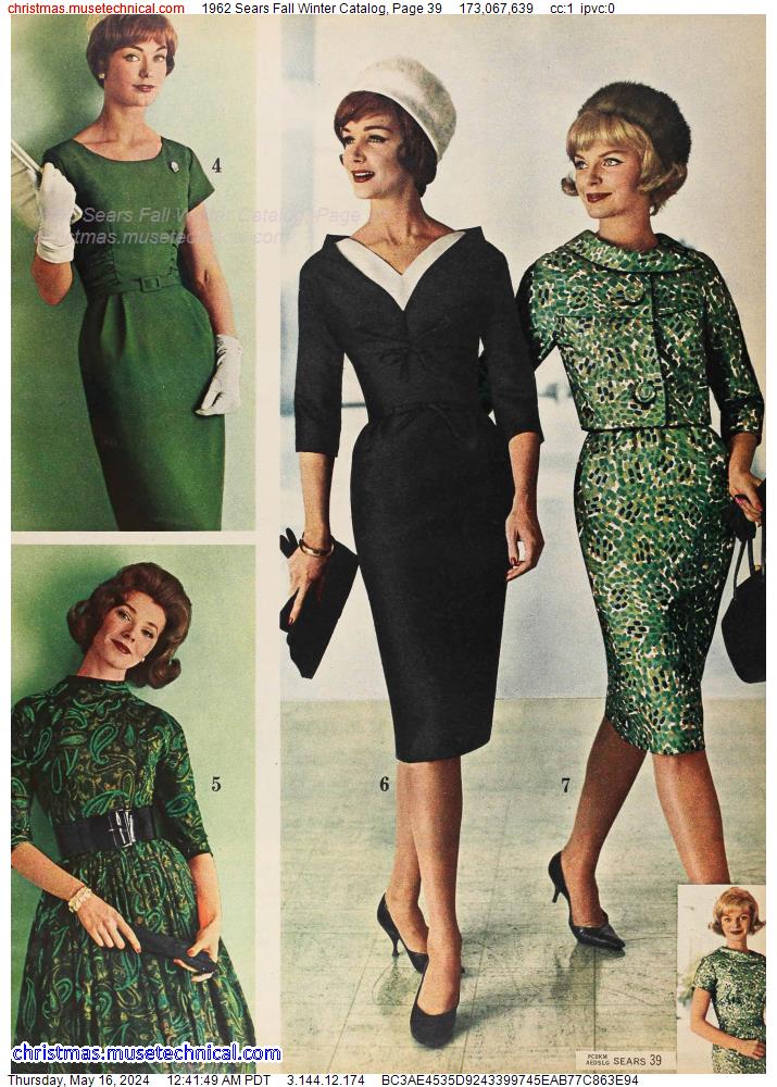1962 Sears Fall Winter Catalog, Page 39