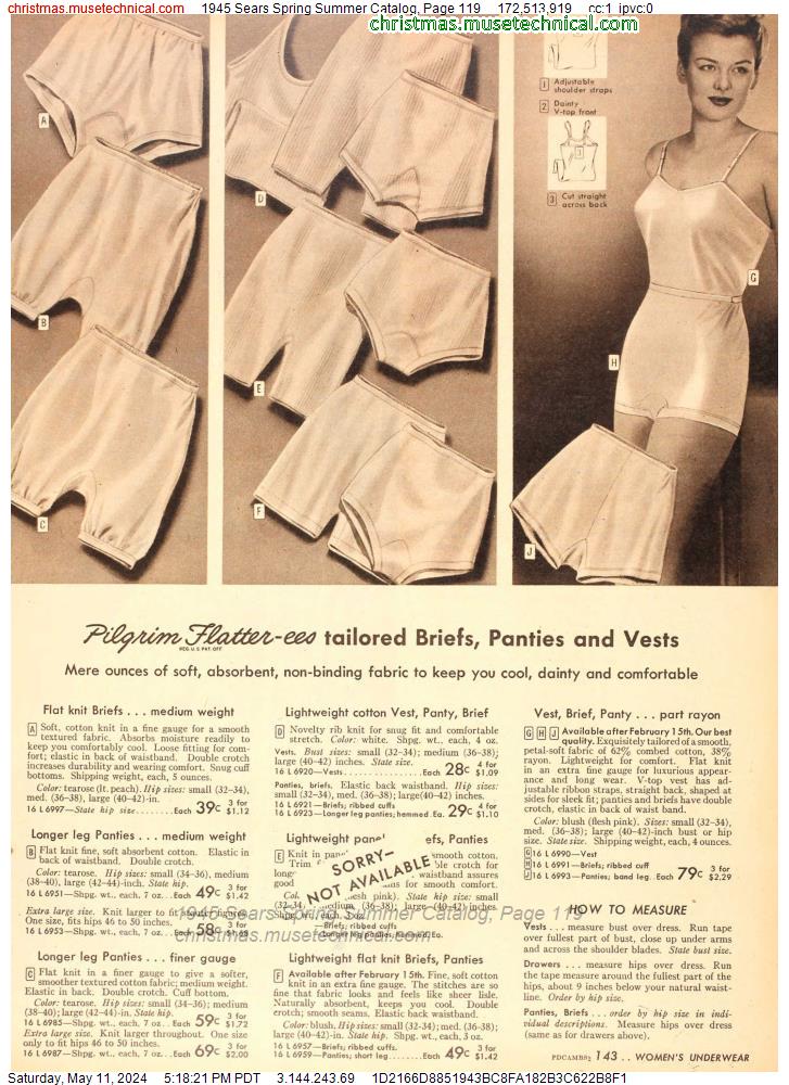 1945 Sears Spring Summer Catalog, Page 119