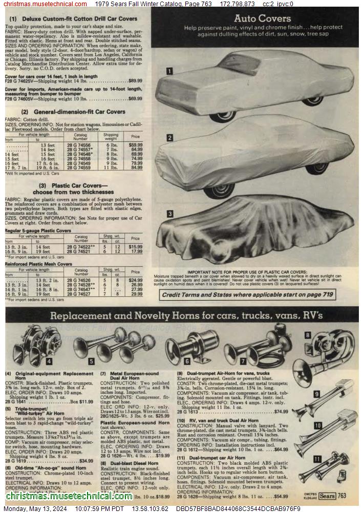1979 Sears Fall Winter Catalog, Page 763