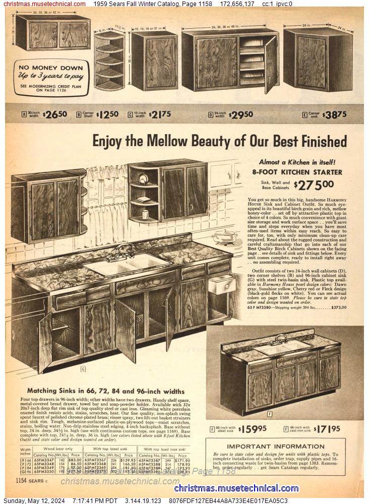 1959 Sears Fall Winter Catalog, Page 1158