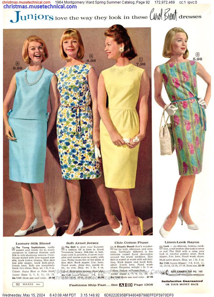 1964 Montgomery Ward Spring Summer Catalog, Page 92