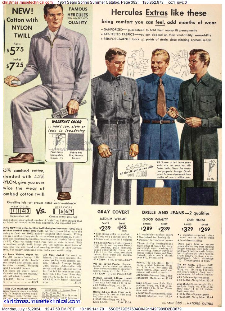 1951 Sears Spring Summer Catalog, Page 392