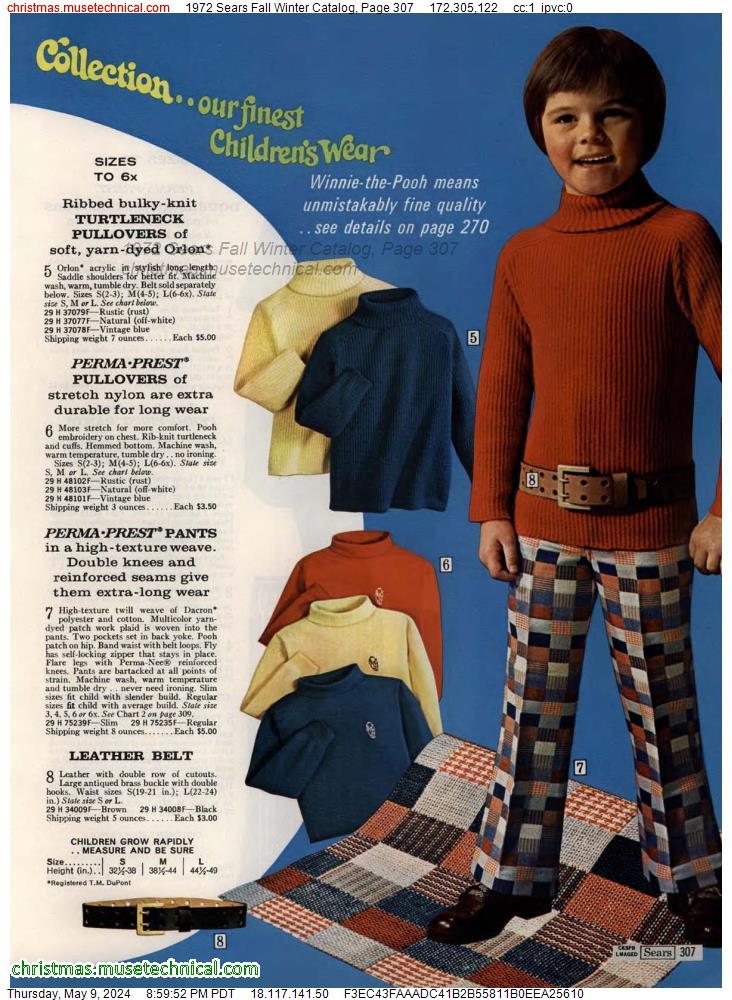 1972 Sears Fall Winter Catalog, Page 307