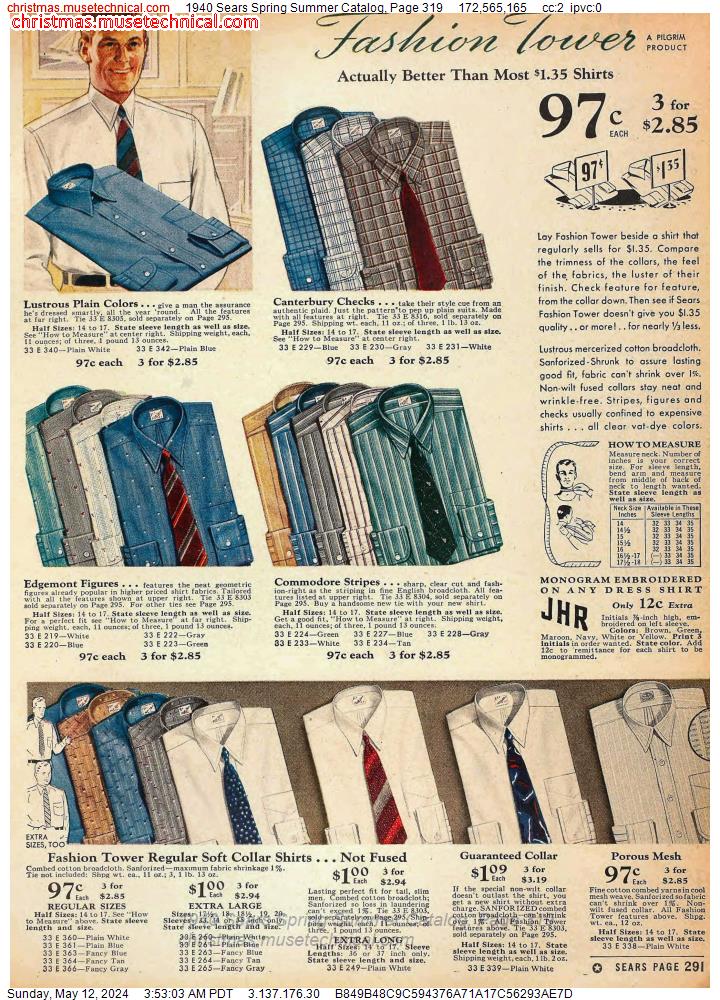 1940 Sears Spring Summer Catalog, Page 319 - Catalogs & Wishbooks