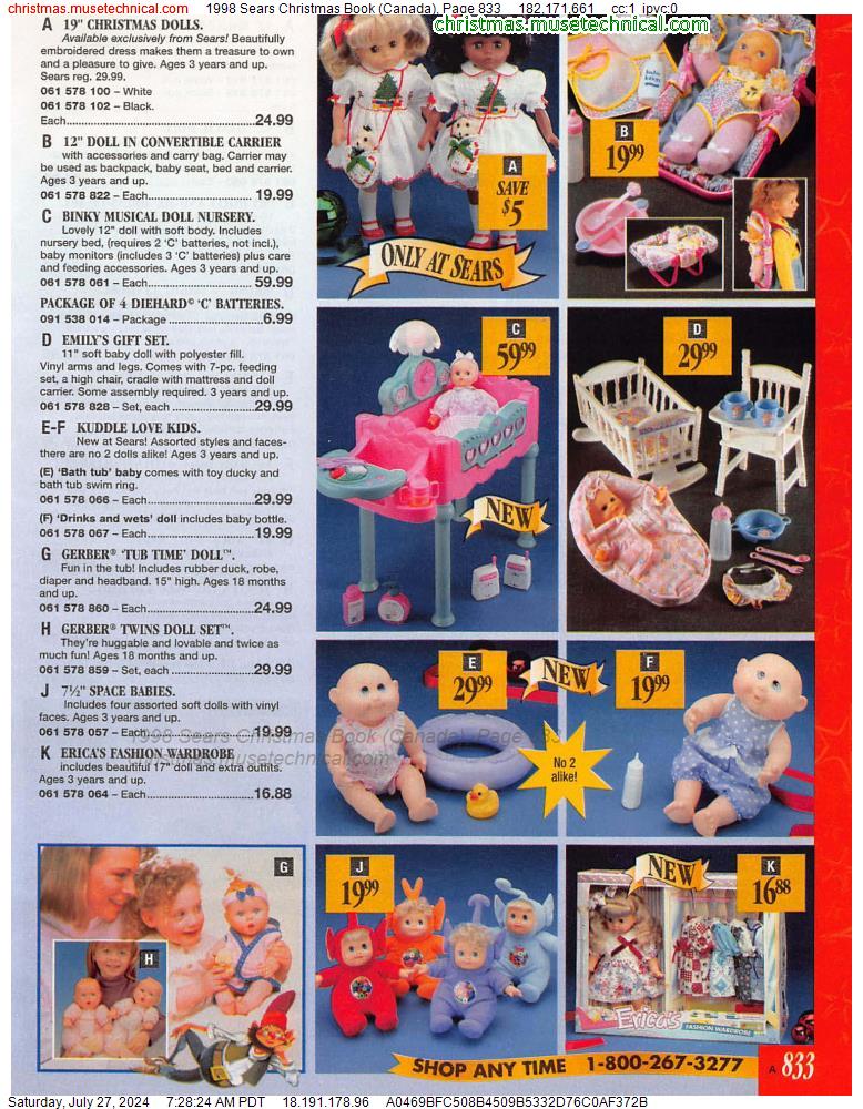1998 Sears Christmas Book (Canada), Page 833