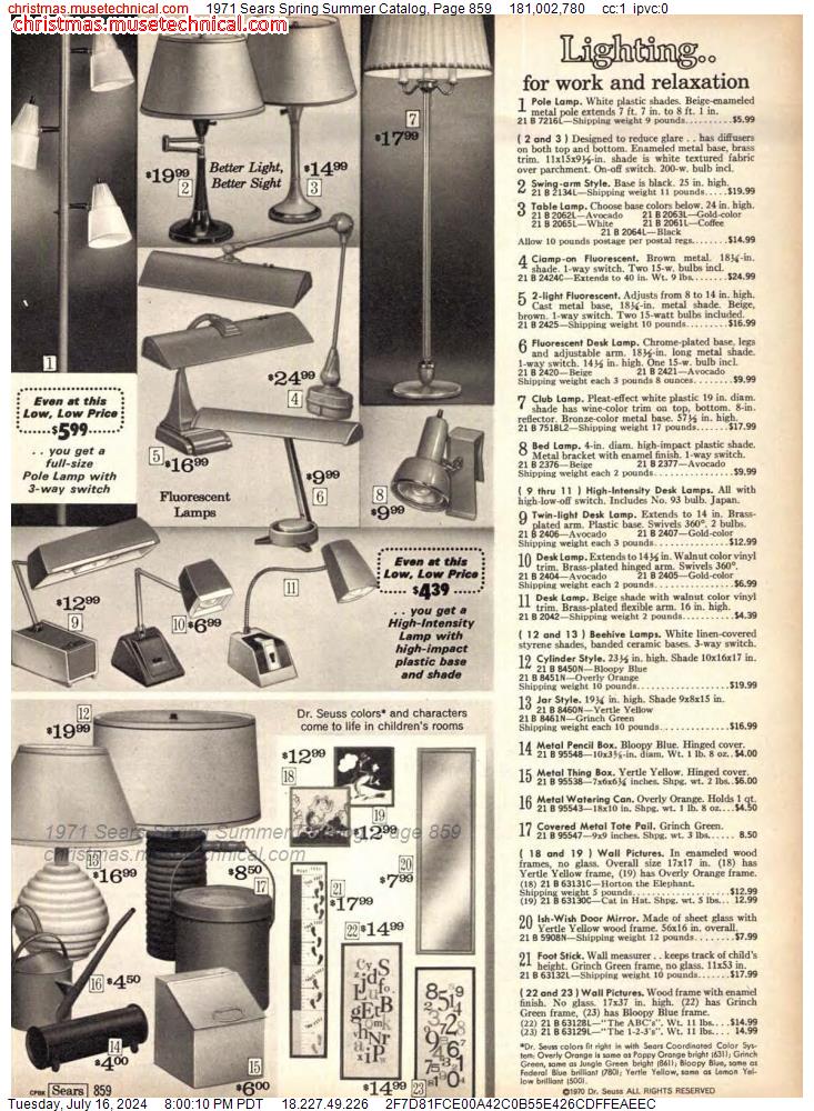 1971 Sears Spring Summer Catalog, Page 859
