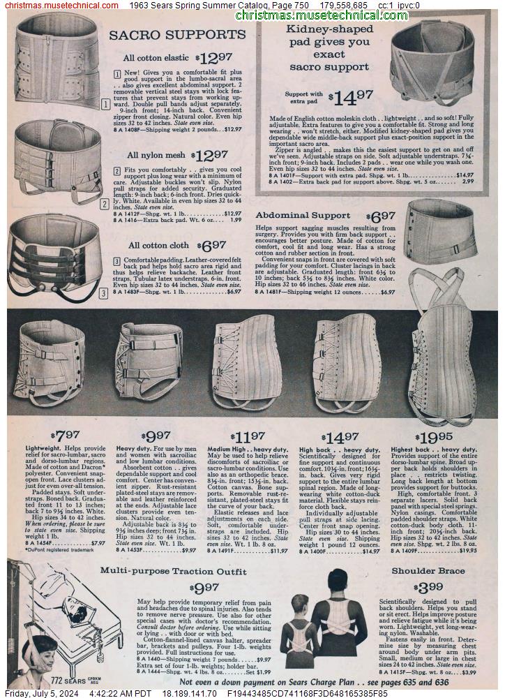 1963 Sears Spring Summer Catalog, Page 750