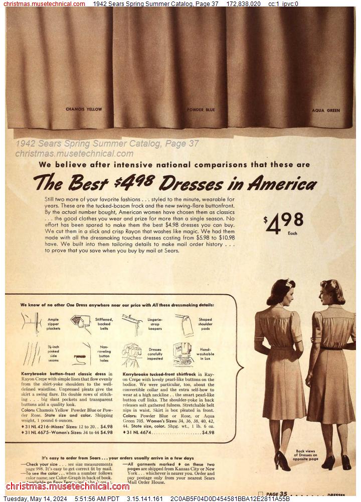 1942 Sears Spring Summer Catalog, Page 37