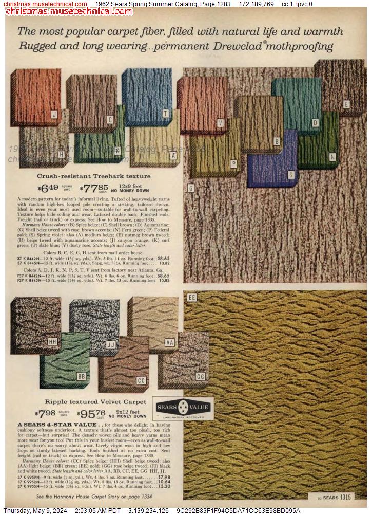 1962 Sears Spring Summer Catalog, Page 1283