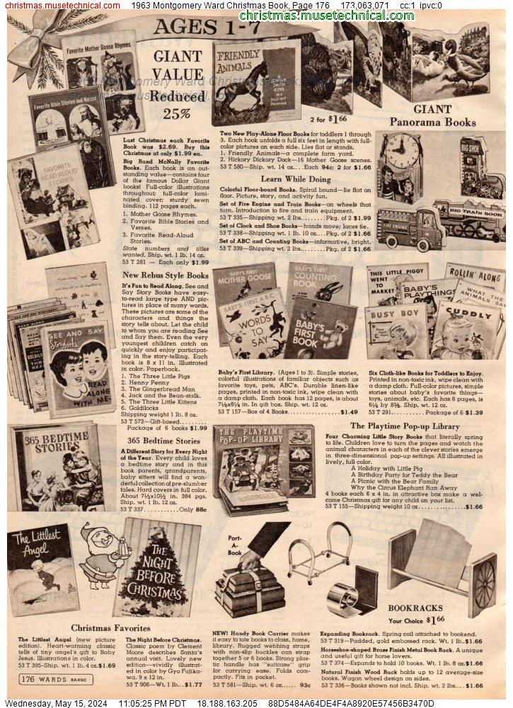 1963 Montgomery Ward Christmas Book, Page 176