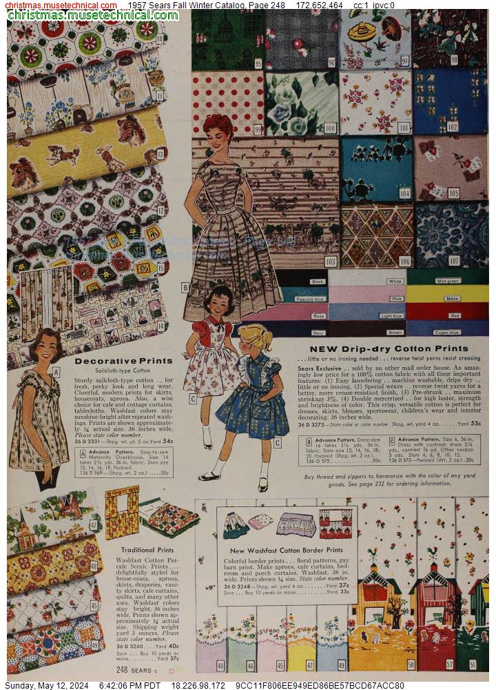 1957 Sears Fall Winter Catalog, Page 248