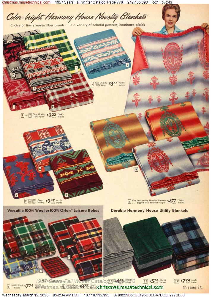 1957 Sears Fall Winter Catalog, Page 770