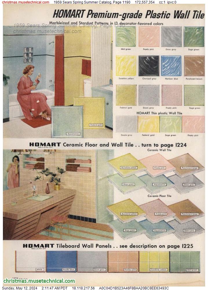 1959 Sears Spring Summer Catalog, Page 1190