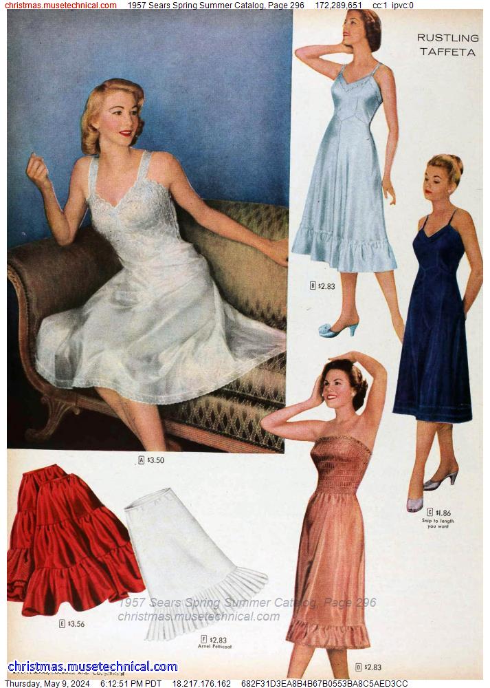 1957 Sears Spring Summer Catalog, Page 296