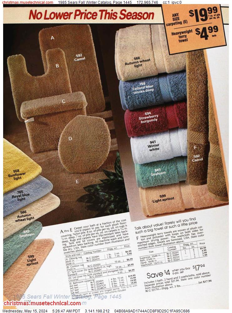 1985 Sears Fall Winter Catalog, Page 1445