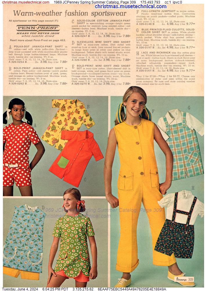 1969 JCPenney Spring Summer Catalog, Page 309