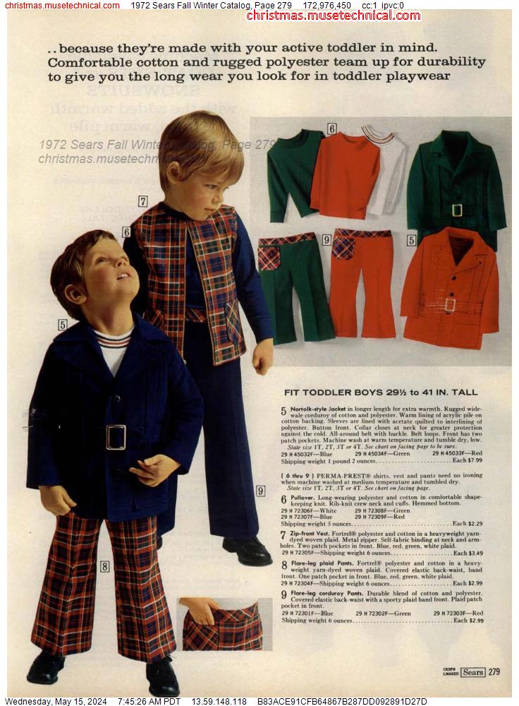 1972 Sears Fall Winter Catalog, Page 279