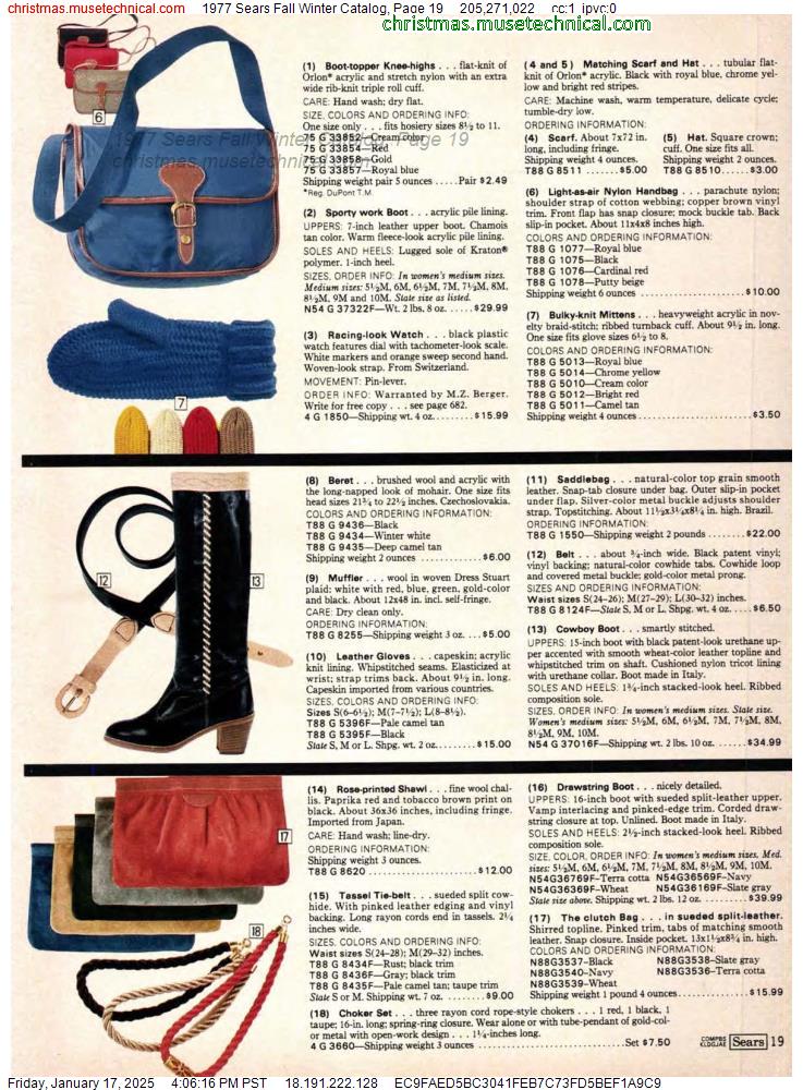 1977 Sears Fall Winter Catalog, Page 19