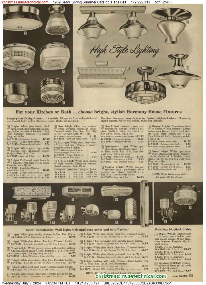 1959 Sears Spring Summer Catalog, Page 641
