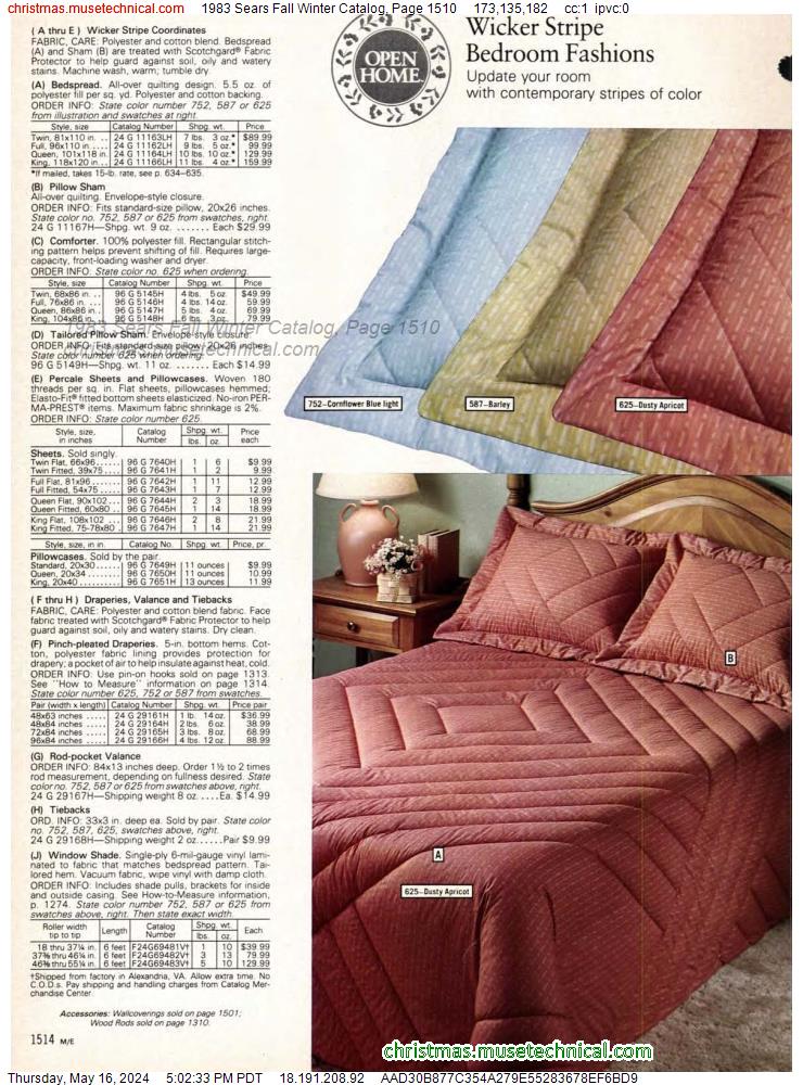 1983 Sears Fall Winter Catalog, Page 1510