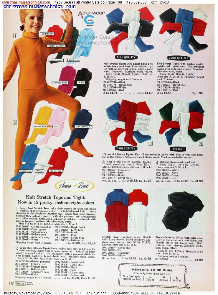 1967 Sears Fall Winter Catalog, Page 408