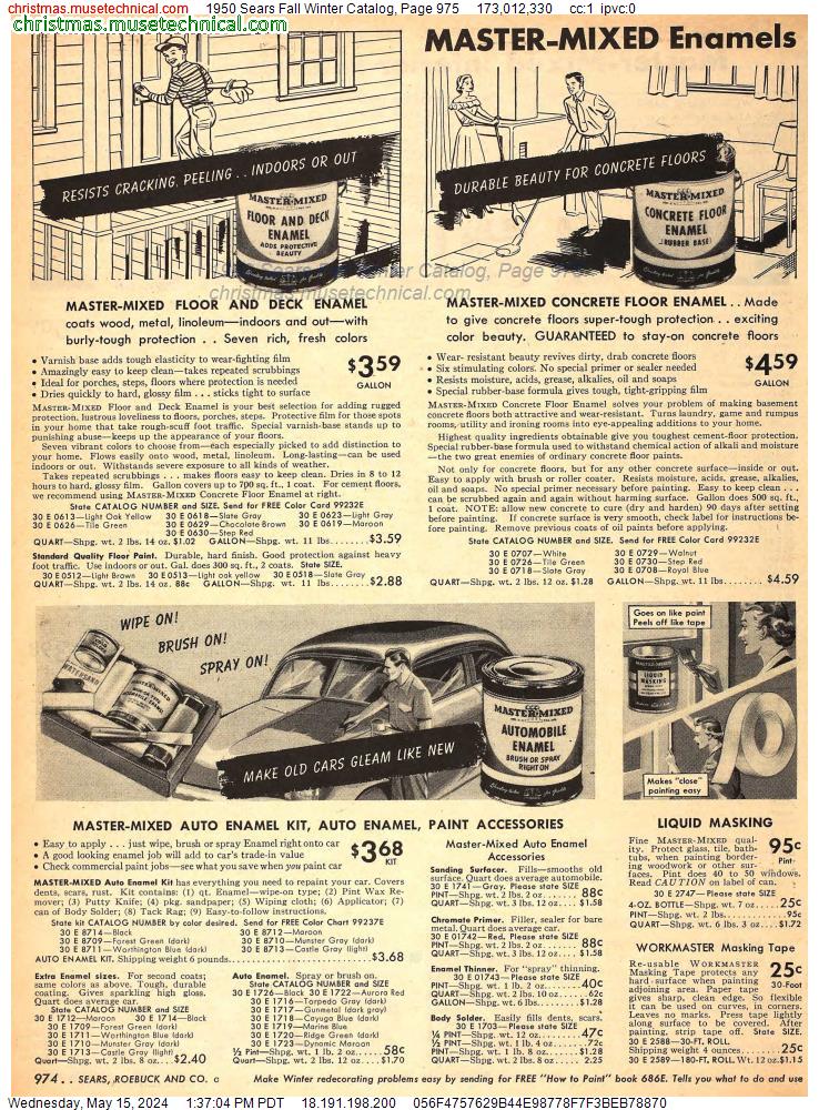 1950 Sears Fall Winter Catalog, Page 975