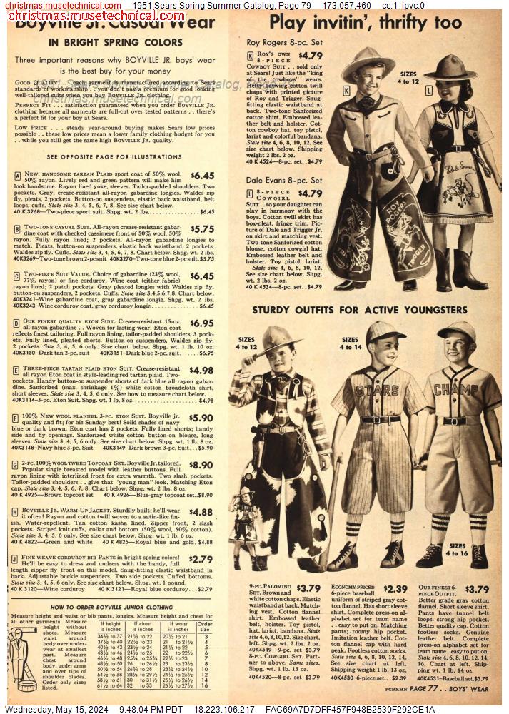 1951 Sears Spring Summer Catalog, Page 79