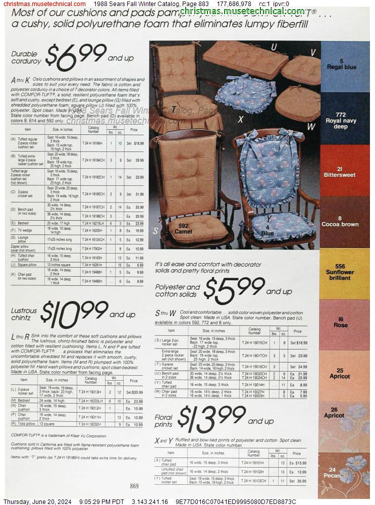 1988 Sears Fall Winter Catalog, Page 883