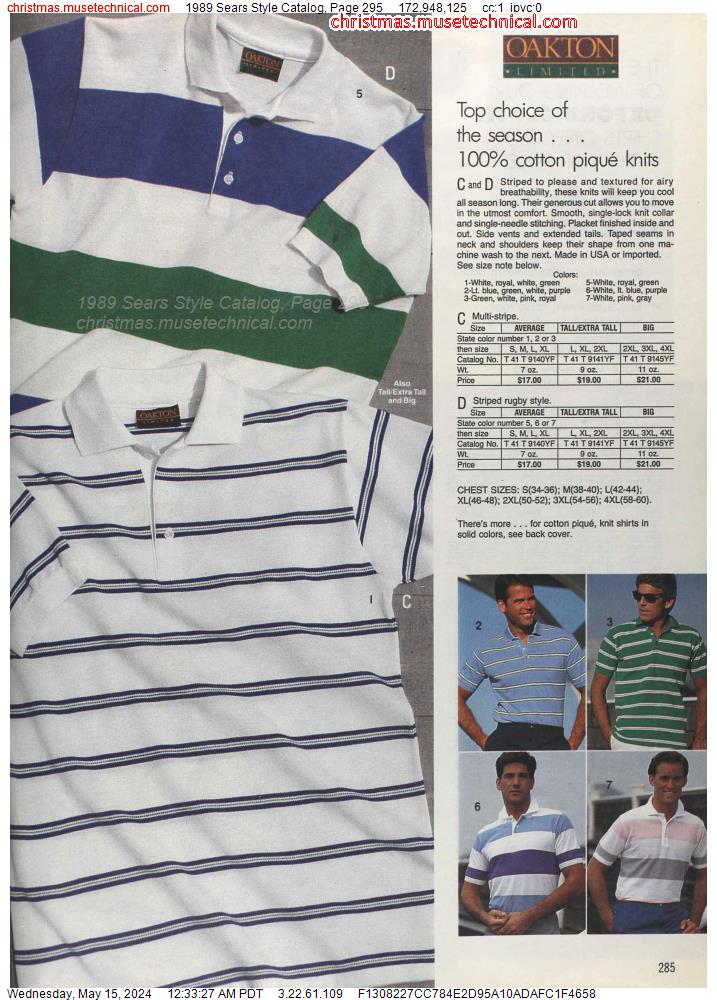 1989 Sears Style Catalog, Page 295