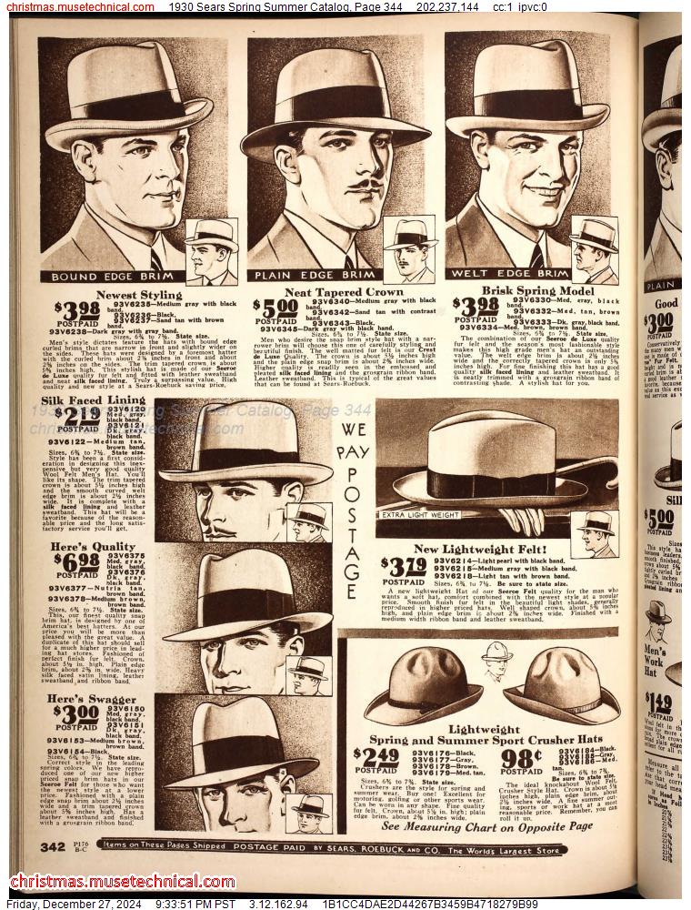 1930 Sears Spring Summer Catalog, Page 344