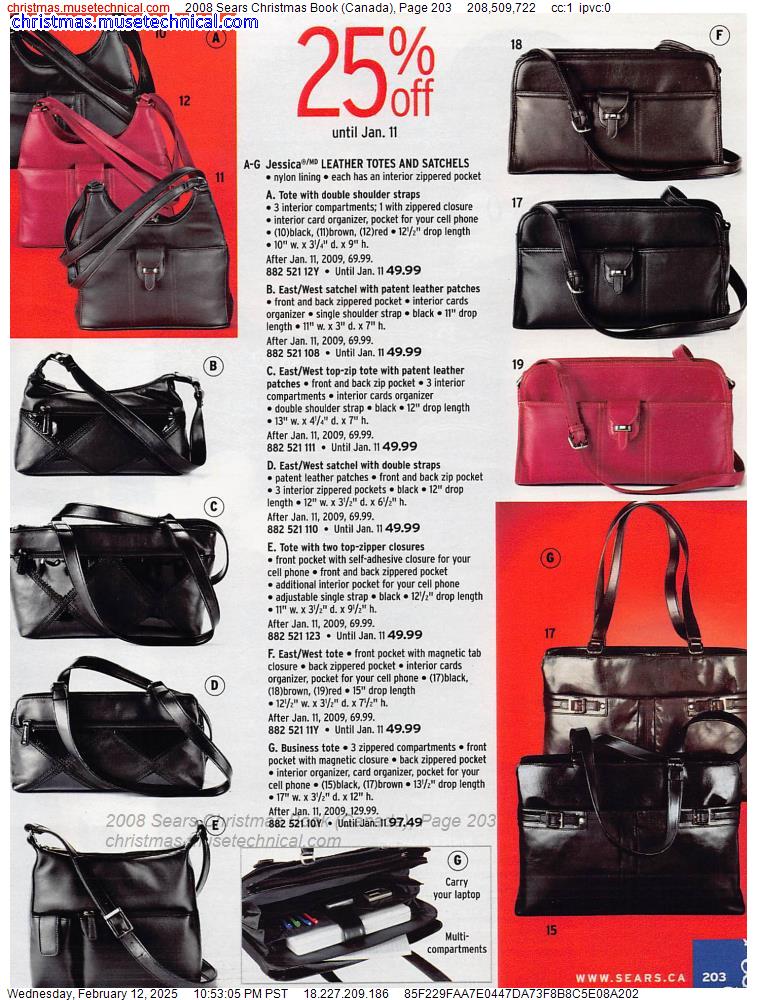 2008 Sears Christmas Book (Canada), Page 203