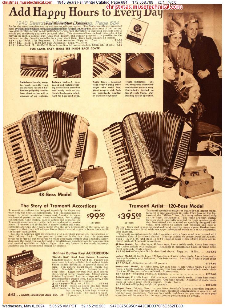 1940 Sears Fall Winter Catalog, Page 684