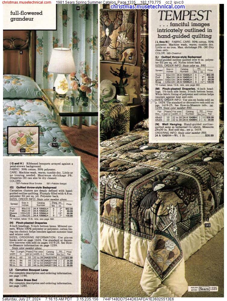 1981 Sears Spring Summer Catalog, Page 1335