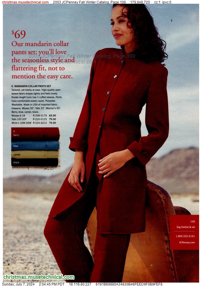 2003 JCPenney Fall Winter Catalog, Page 109