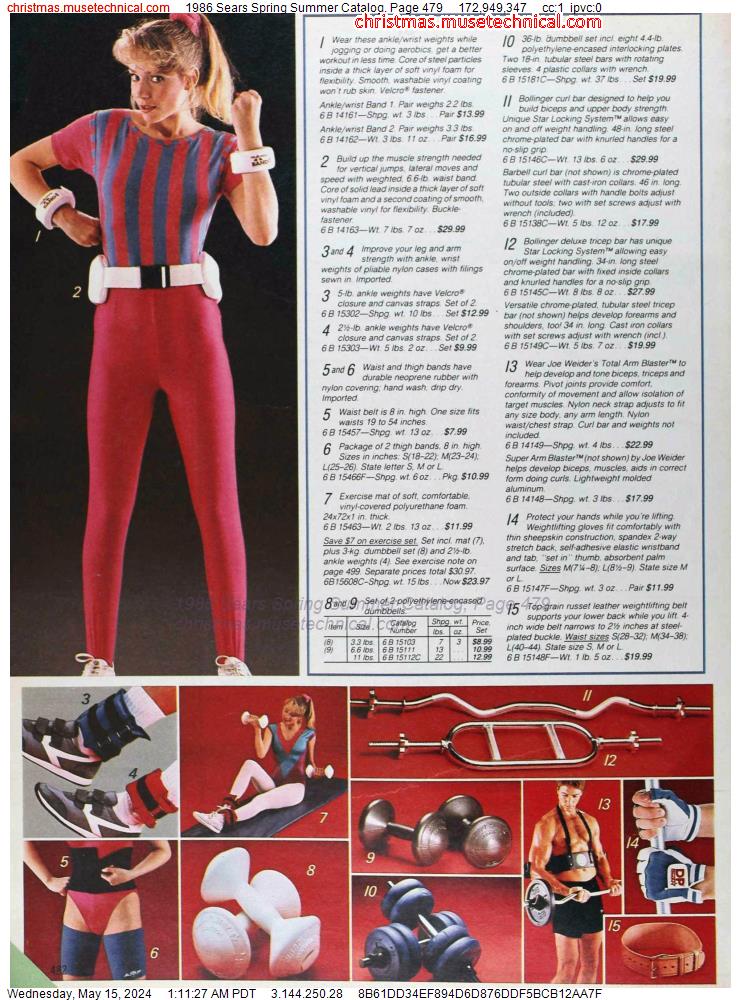 1986 Sears Spring Summer Catalog, Page 479