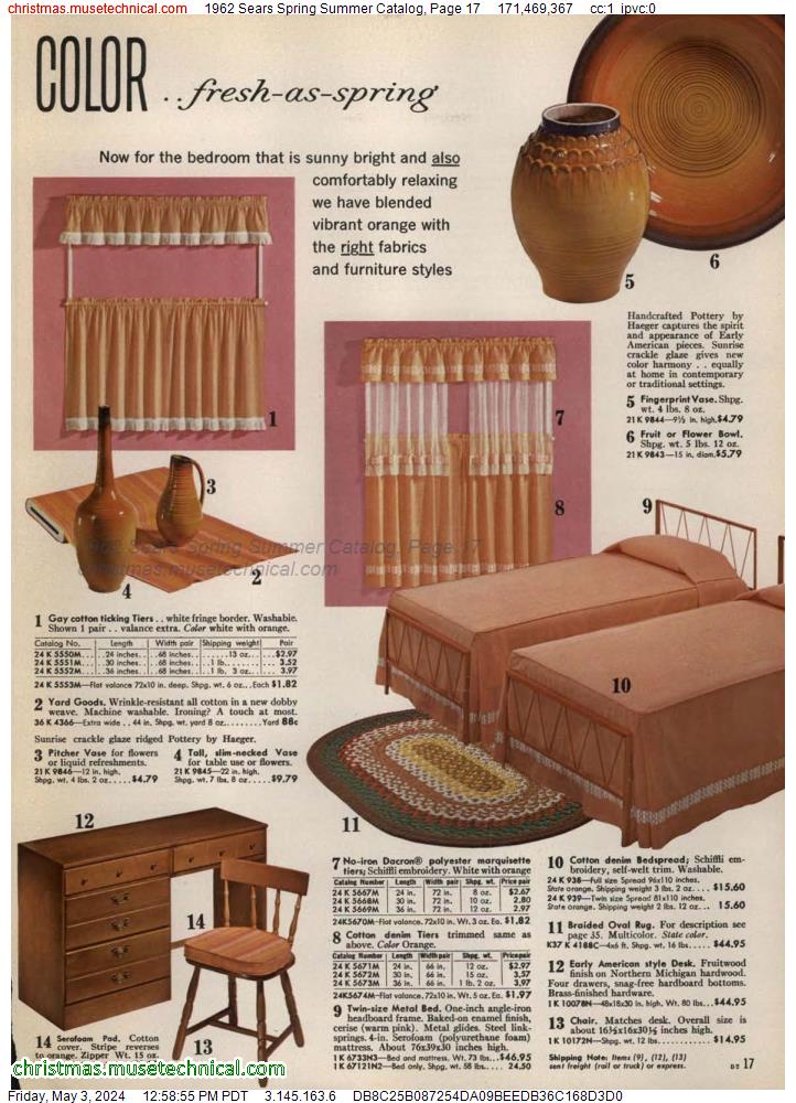 1962 Sears Spring Summer Catalog, Page 17